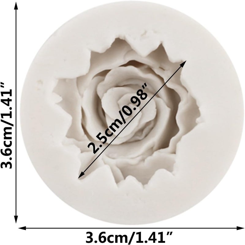 TAOXIBEI Rose Flower Polymer Clay Molds Flower Silicone Mold for DIY Crafts Epoxy Resin Casting Air Dry Polymer Clay Plaster Jewelry Making - Image 2